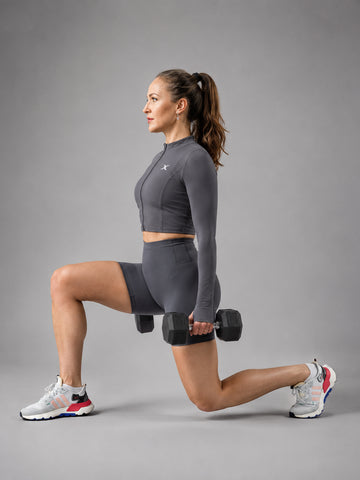 Women's Active Crop Full Zip Long Sleeve